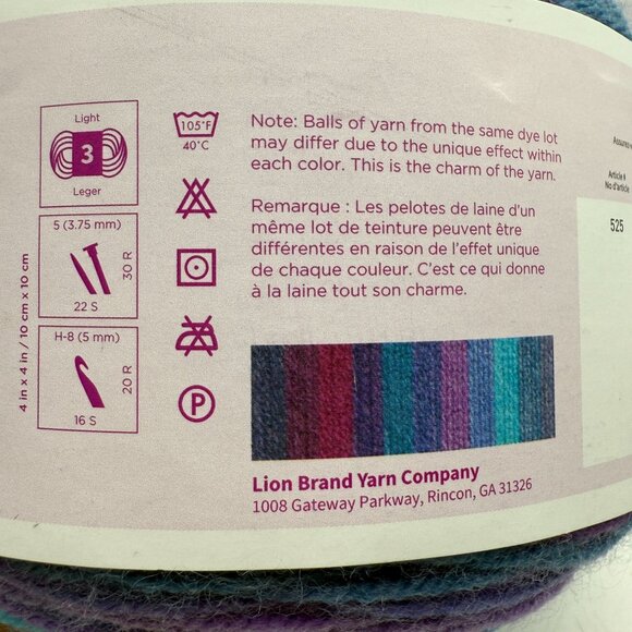 Lion Brand Mandala Yarn Hades 590 Yards 5.3oz Acrylic Crochet Knitting Lot of 2 - Picture 6 of 6